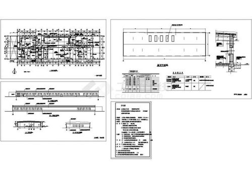 食品加工厂框架结构厂房CAD全套建筑施工图设计解析